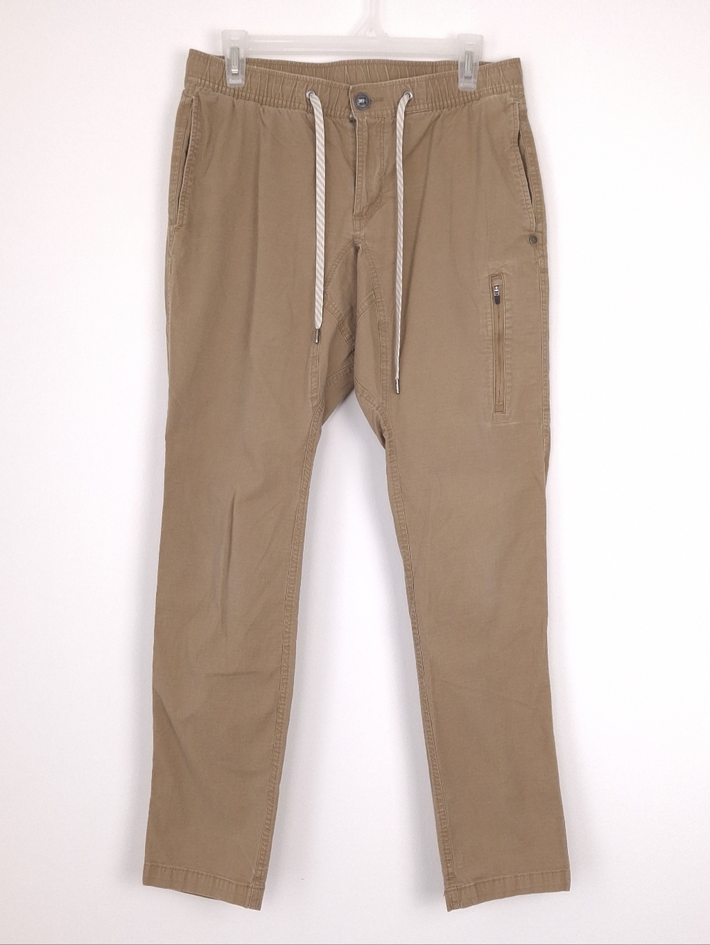 Vuori Ripstop Climber Pant outdoor hiking trail tapered travel zip pockets tan